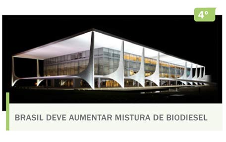 Brasil deve aumentar mistura de biodiesel