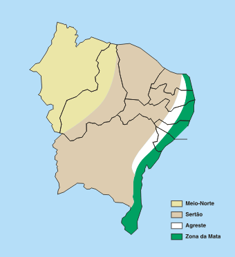 Zona da Mata - Agreste - Semi-Árido - Meio Norte