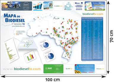 Mapa Impresso das Usinas de Biodiesel 2008
