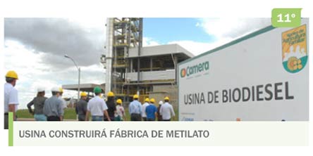 Usina construirá fábrica de metilato 