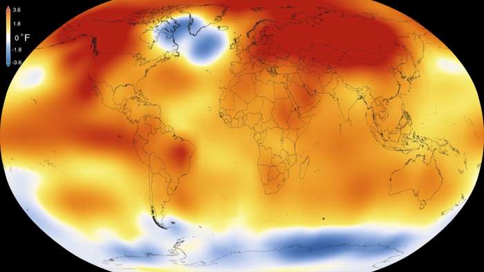 [Vídeo] Nasa resume 100 anos de aquecimento global em 20 segundos