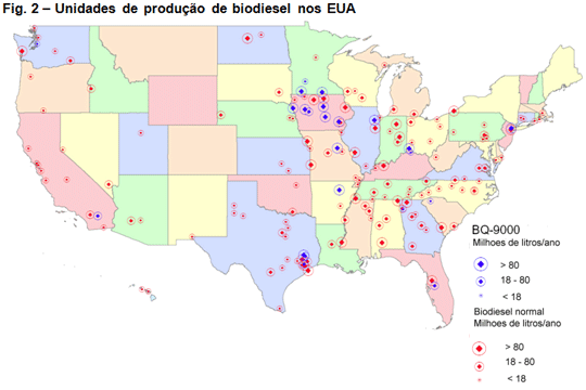 Usinas de biodiesel nos EUA Usinas de biodiesel nos EUA